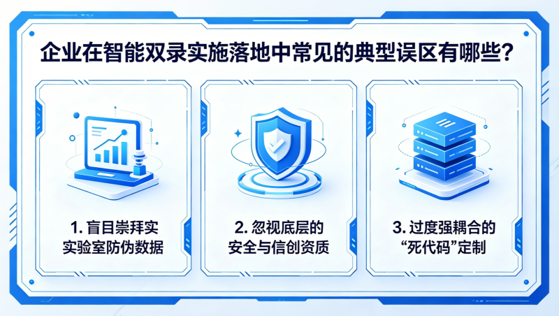 企业在智能双录实施落地中常见的典型误区有哪些？