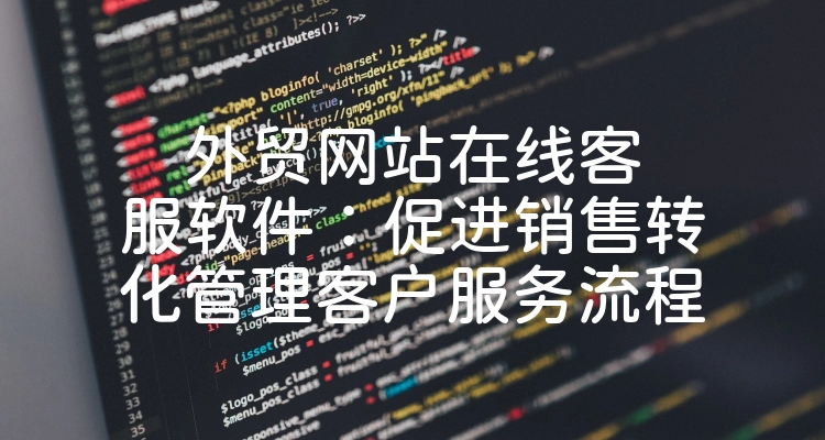 外贸网站在线客服软件：促进销售转化管理客户服务流程