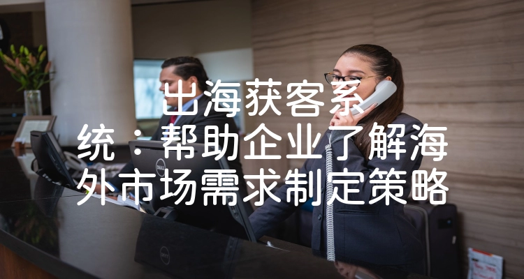出海获客系统：帮助企业了解海外市场需求制定策略