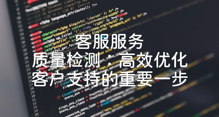 客服服务质量检测：高效优化客户支持的重要一步