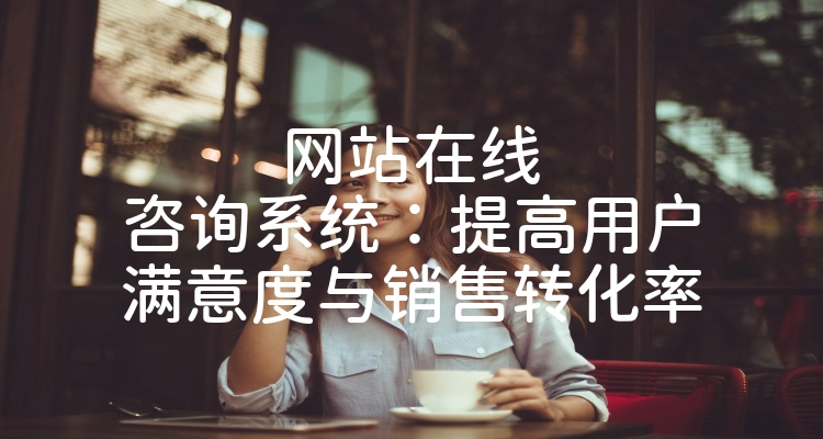 网站在线咨询系统：提高用户满意度与销售转化率