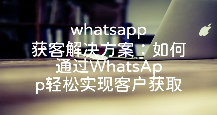 whatsapp获客解决方案：如何通过WhatsApp轻松实现客户获取