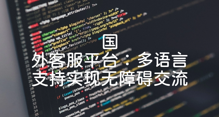 国外客服平台：多语言支持实现无障碍交流